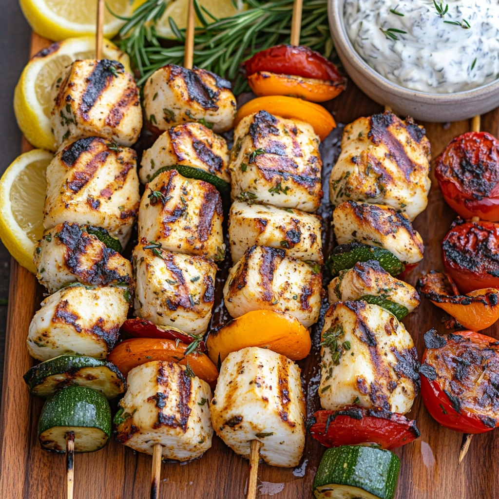 Chicken and Halloumi Skewers
