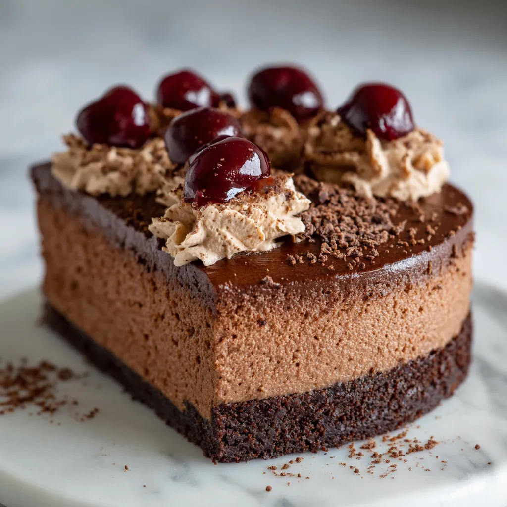 keto triple chocolate mousse cake