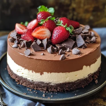 keto triple chocolate mousse cake