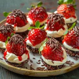 15 Irresistible Cheesecake Deviled Strawberries Recipes 10 Looking for a rich, creamy, and elegant dessert that’s sure to impress? This cheesecake deviled strawberries recipe is the perfect blend of sweet strawberries and smooth cheesecake filling — a show-stopping treat for parties, special occasions, or a romantic night in! Learn how to make them step by step and discover expert tips for creating the most irresistible strawberries you’ve ever tasted.