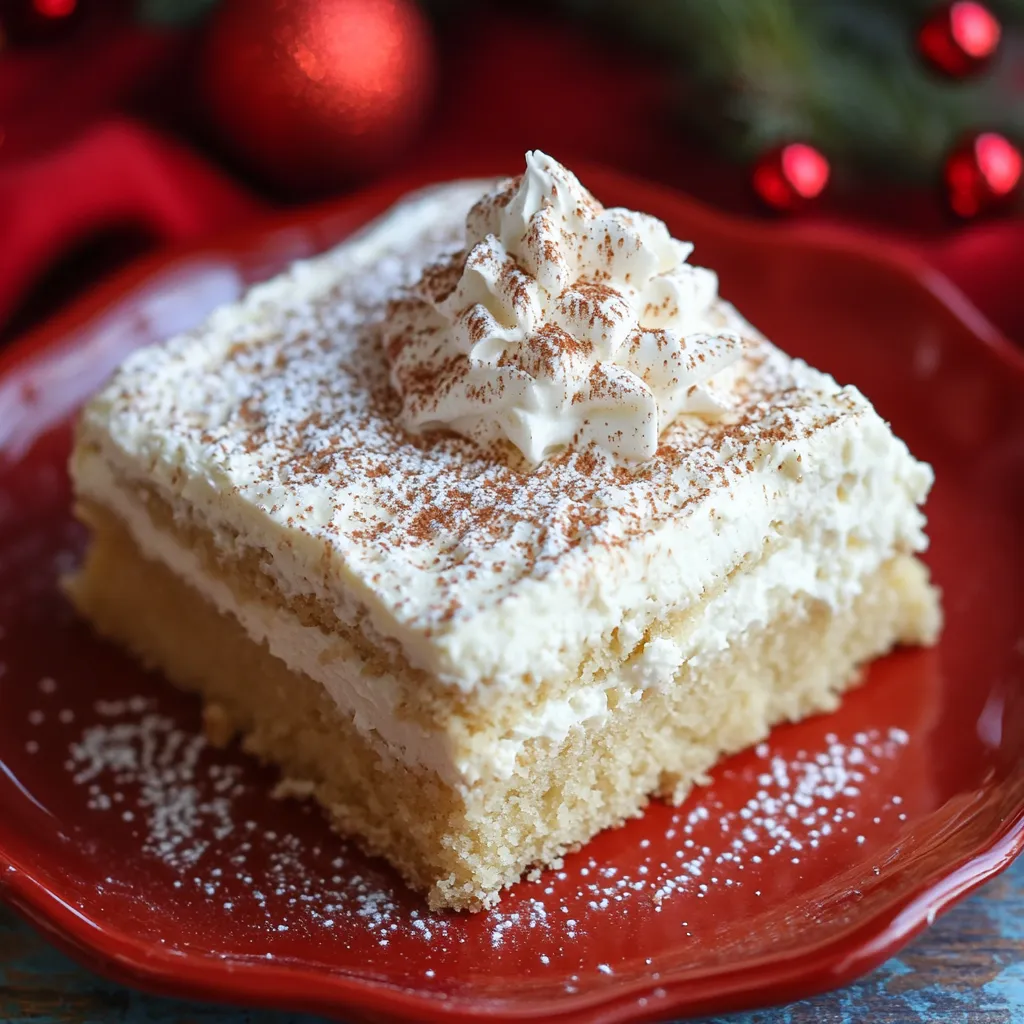 12 Tomatoes Eggnog Poke Cake