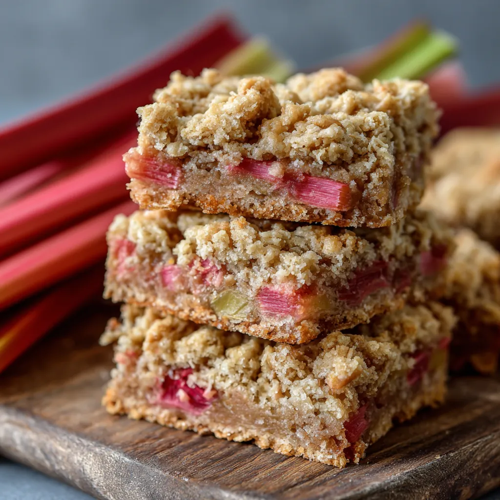 Amish Oatmeal Rhubarb Bars Recipe –Easy, Classic & Delicious 3 Amish Oatmeal Rhubarb Bars Recipe