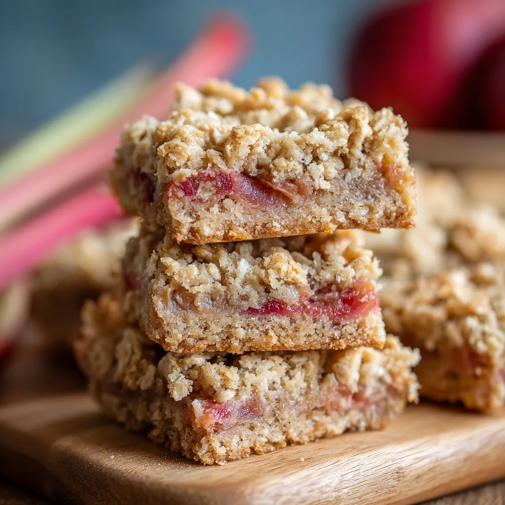 Amish Oatmeal Rhubarb Bars Recipe –Easy, Classic & Delicious 4 Amish Oatmeal Rhubarb Bars Recipe