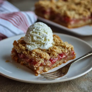 Amish Oatmeal Rhubarb Bars Recipe –Easy, Classic & Delicious 1 Amish Oatmeal Rhubarb Bars Recipe