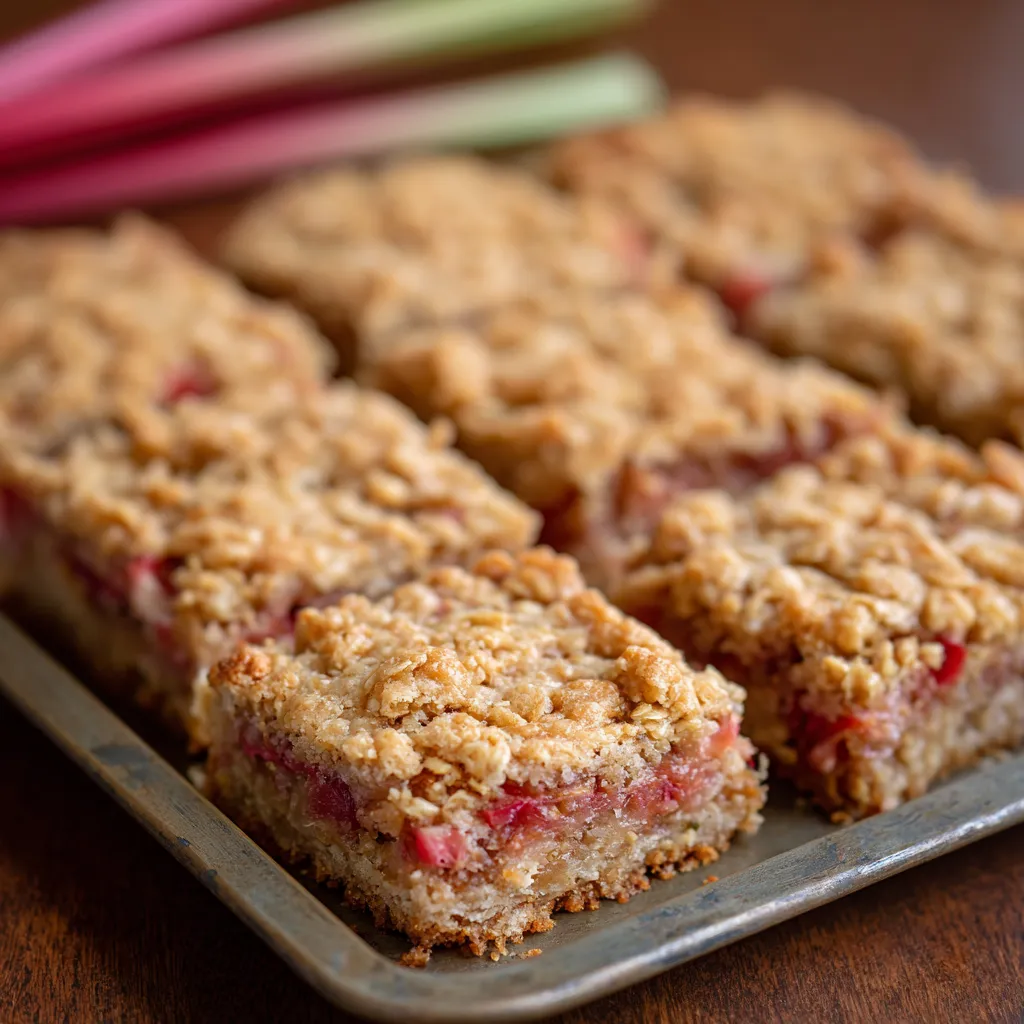 Amish Oatmeal Rhubarb Bars Recipe –Easy, Classic & Delicious 6 Amish Oatmeal Rhubarb Bars Recipe
