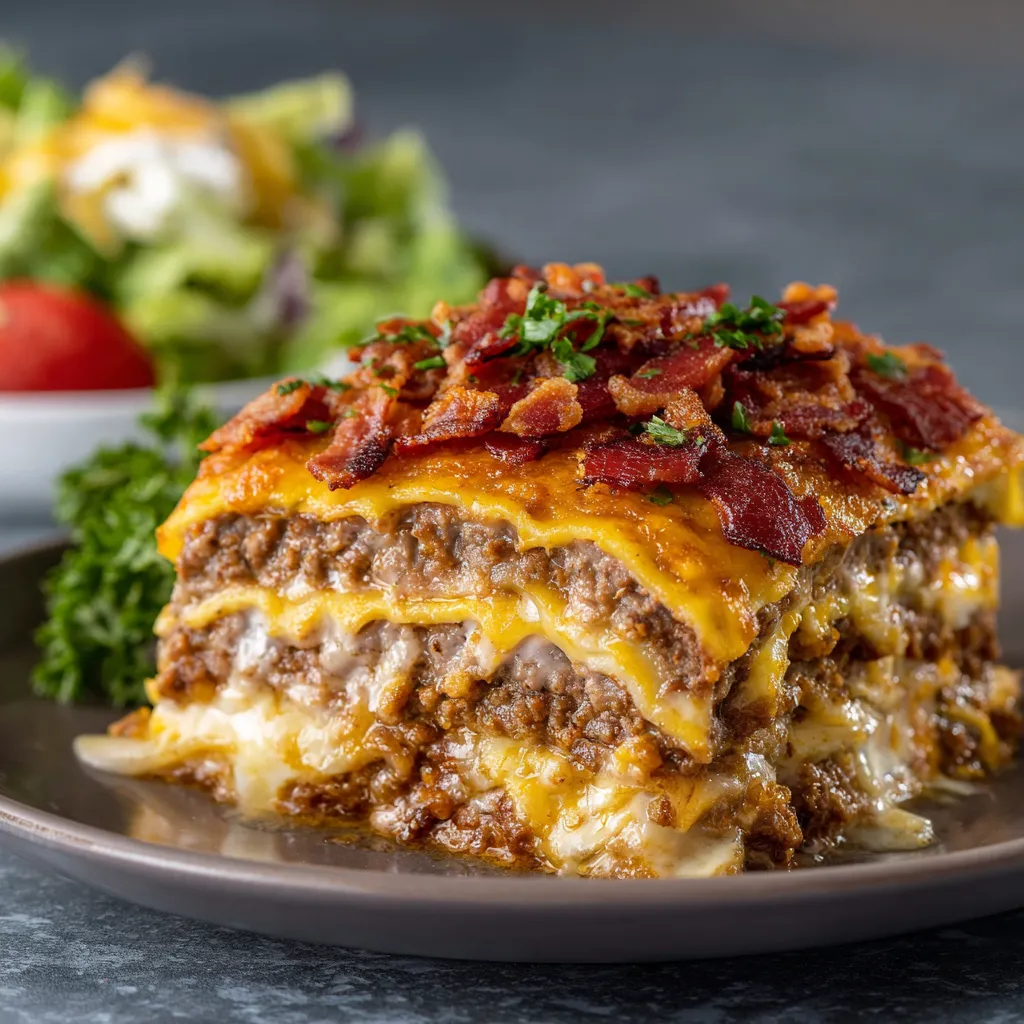 Bacon Cheeseburger Lasagna Recipe