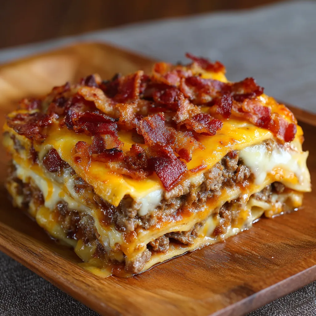 Bacon Cheeseburger Lasagna Recipe
