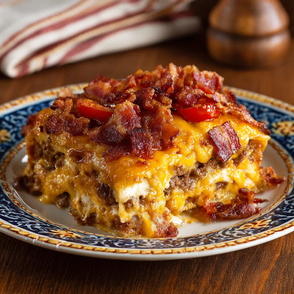 Bacon Cheeseburger Lasagna Recipe