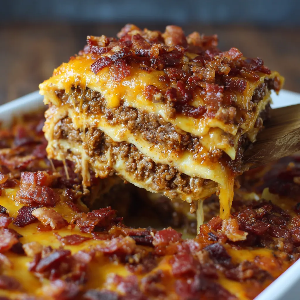 Bacon Cheeseburger Lasagna Recipe