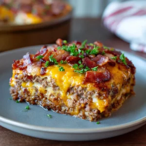 Bacon Cheeseburger Lasagna Recipe