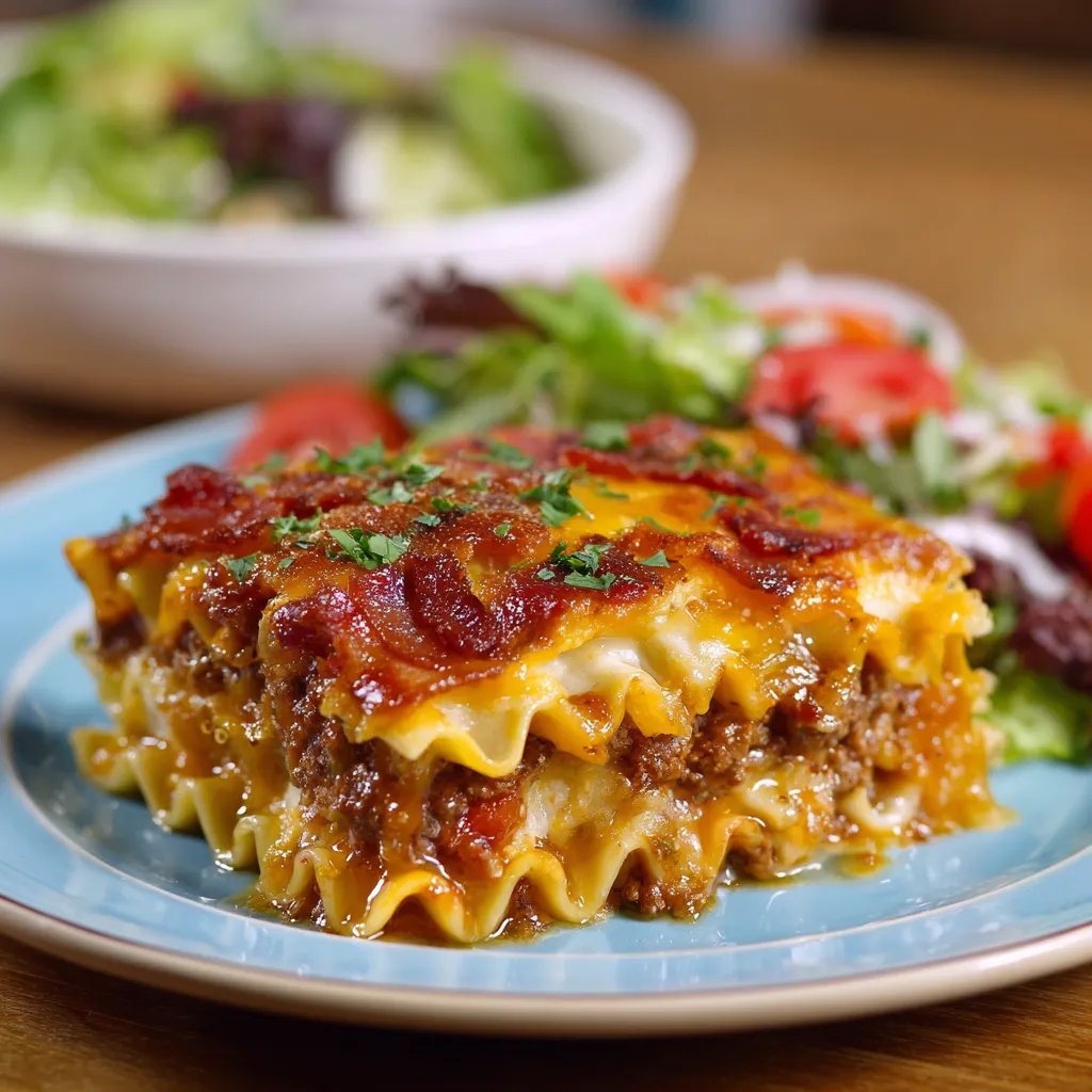 Bacon Cheeseburger Lasagna Recipe