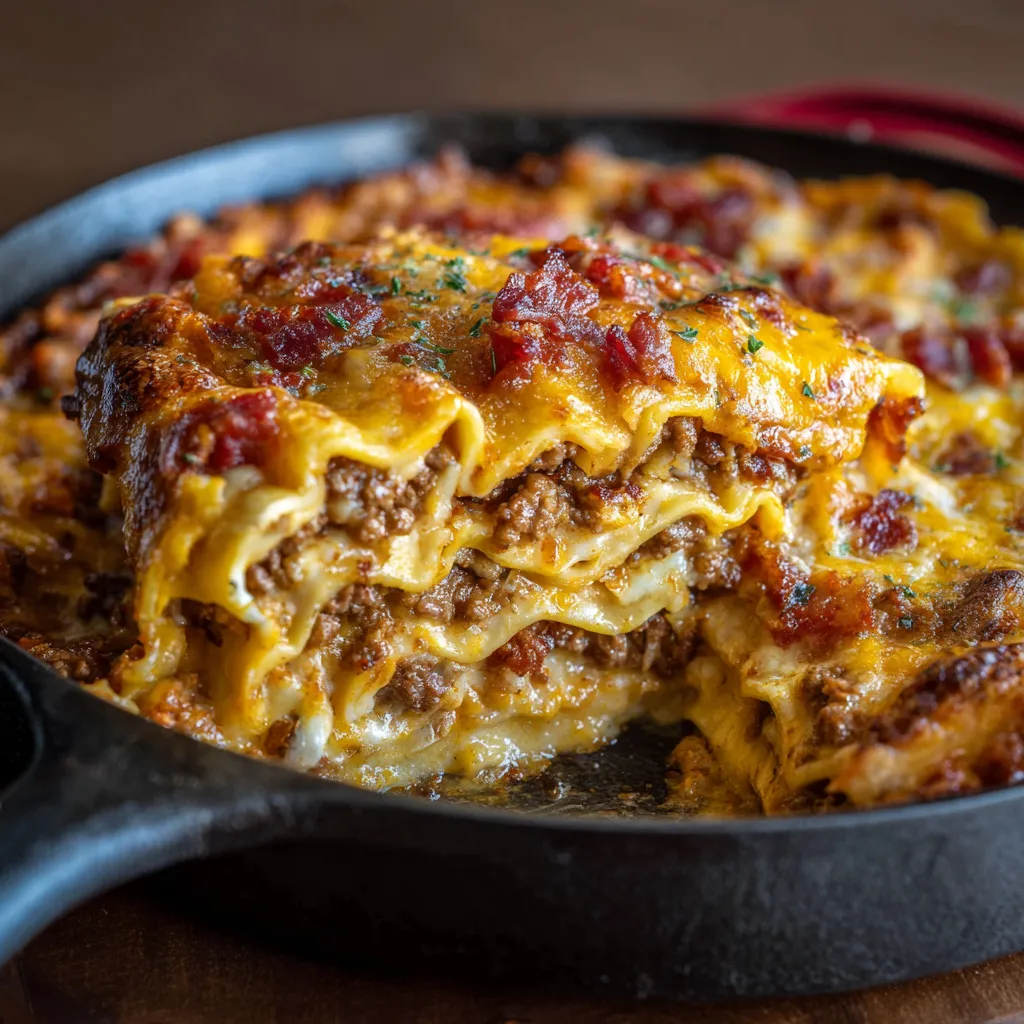 Bacon Cheeseburger Lasagna Recipe