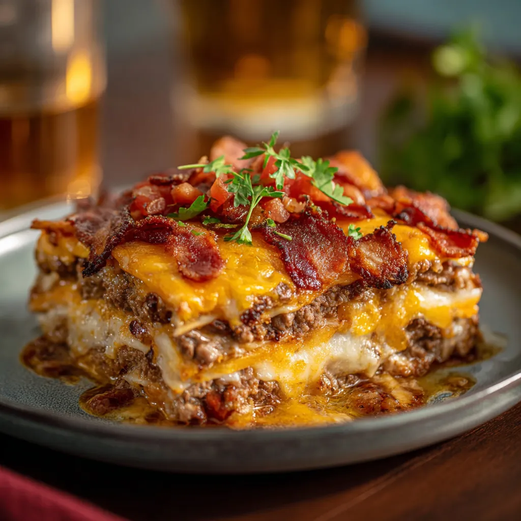 Bacon Cheeseburger Lasagna Recipe