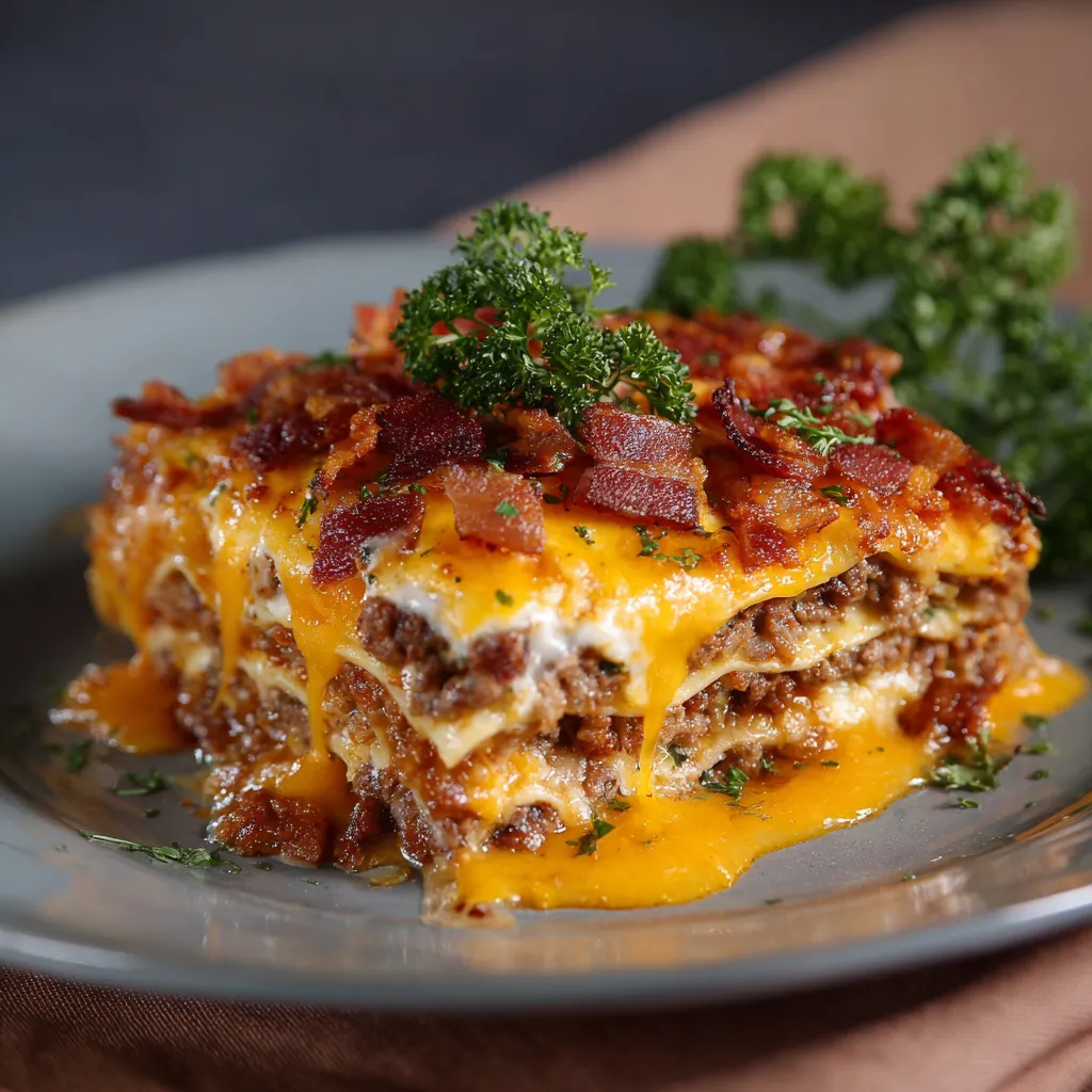 Bacon Cheeseburger Lasagna Recipe