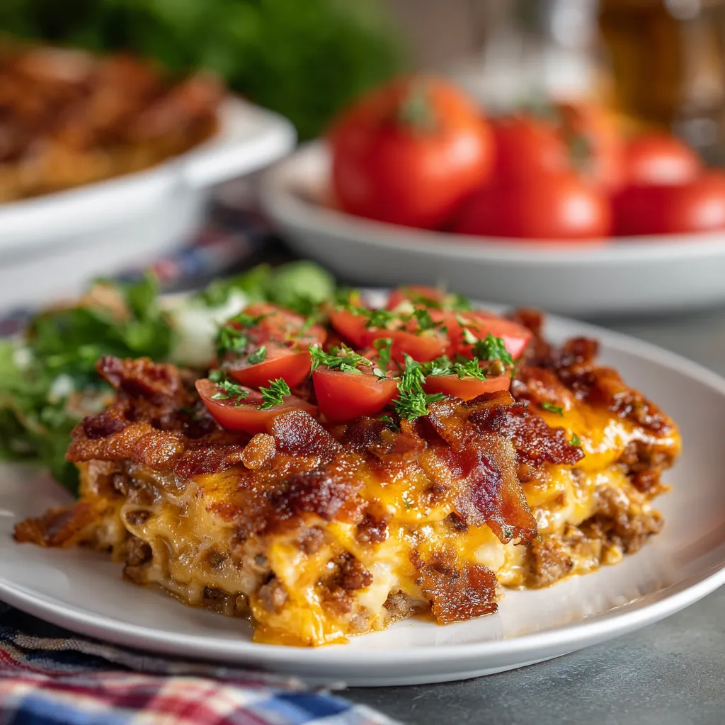 Bacon Cheeseburger Lasagna Recipe
