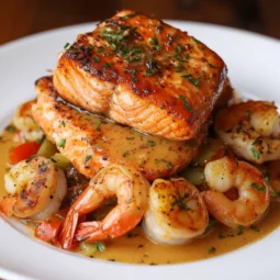 Cajun Salmon and Shrimp Bar Louie