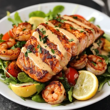 Cajun Salmon and Shrimp Bar Louie