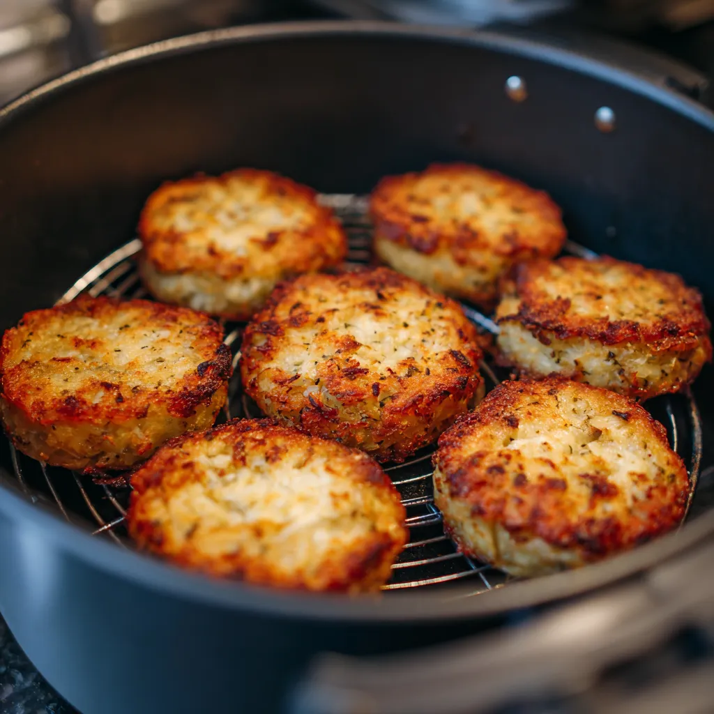 Easy Frozen Hash Brown Patties in Ninja Air Fryer – 5 Steps 3 Frozen Hash Brown Patties in Ninja Air Fryer