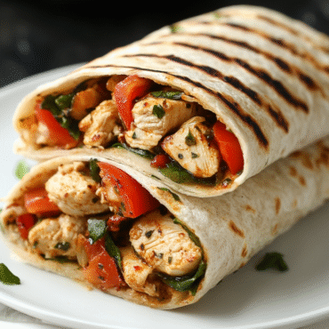 Cheesy Garlic Chicken Wrap Recipe