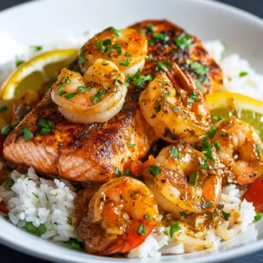 Spicy Cajun Salmon and Shrimp Delight
