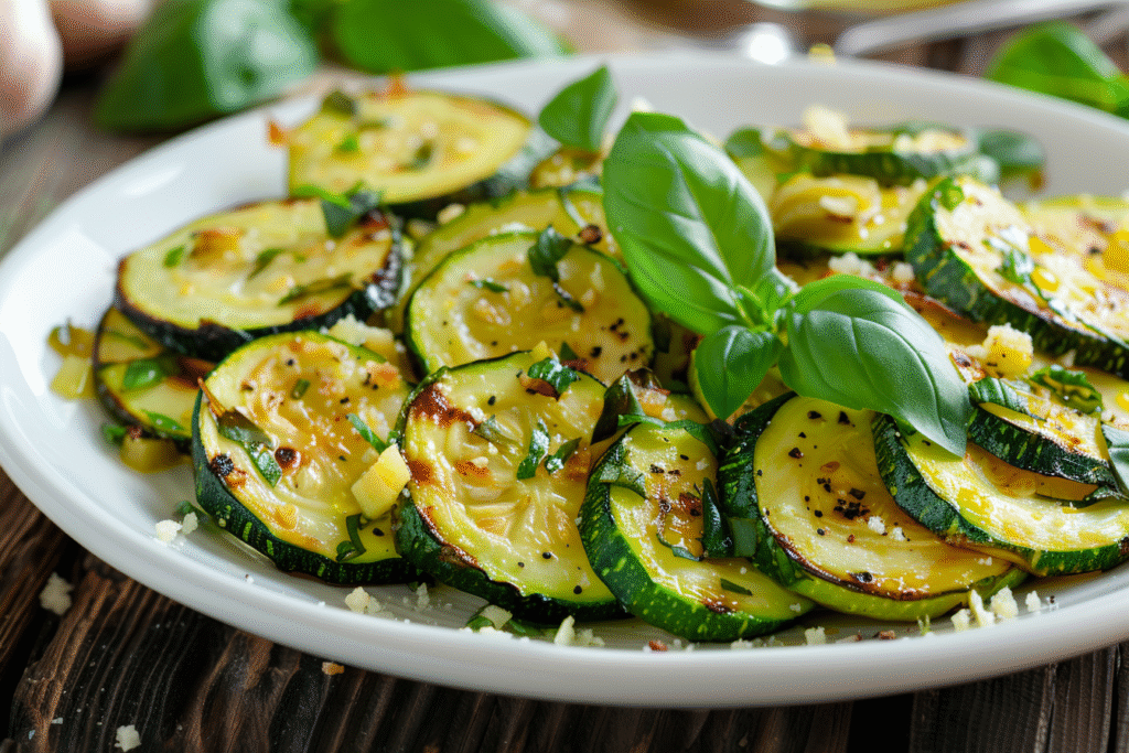 zucchini and basil in the spotlight