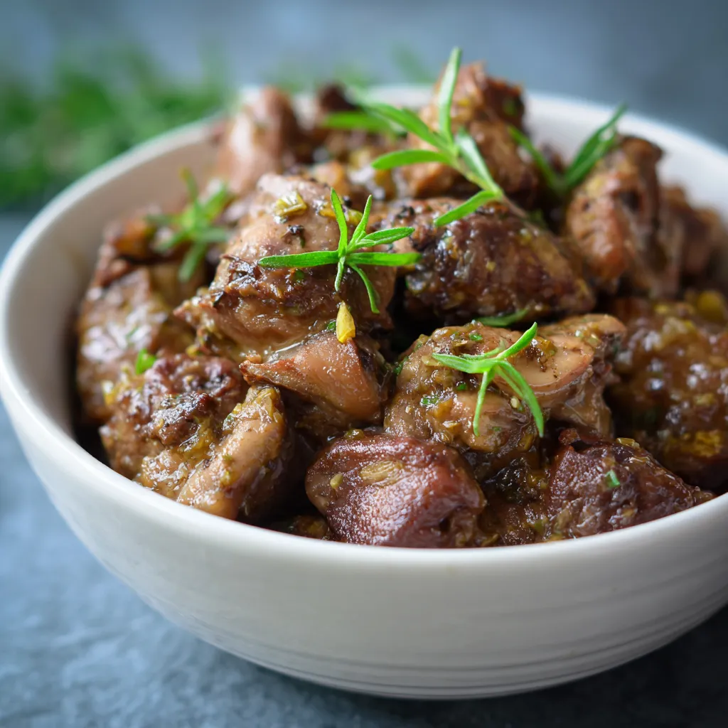 Slow Cooker AIP Chicken Gizzard Recipe