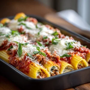 easy recipe for manicotti with meat​