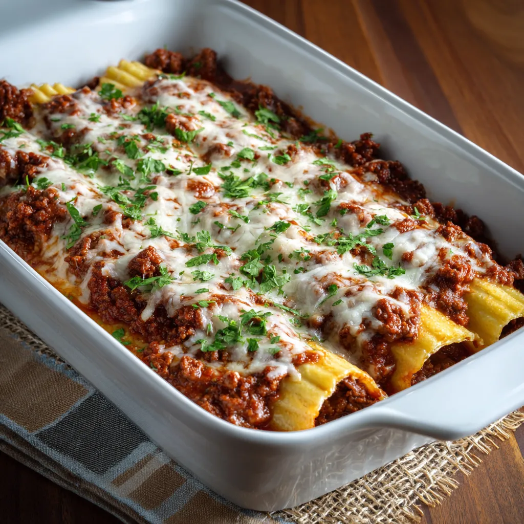 easy recipe for manicotti with meat​ 
